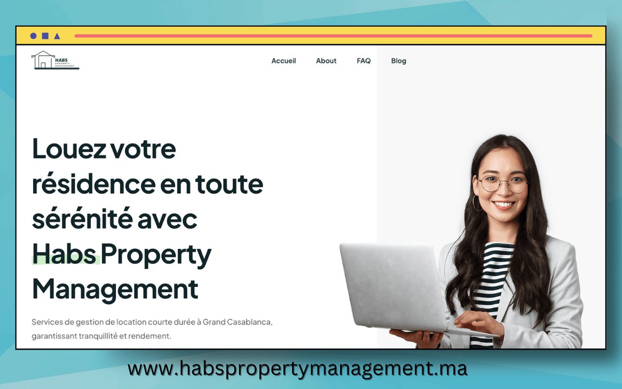 Aperçu du site web Habs Property Management réalisé par l'Agence digitale · Casablanca
