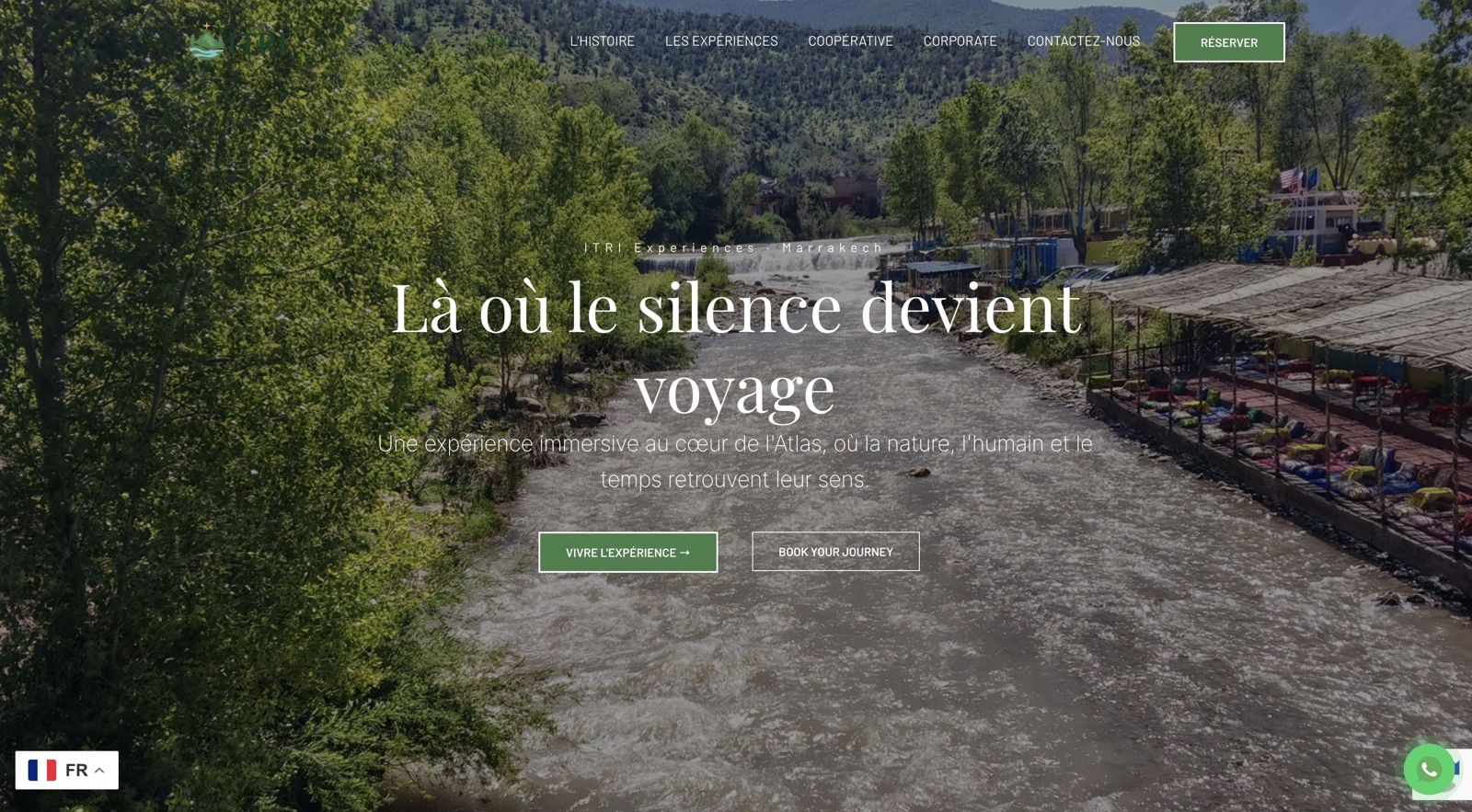 Aperçu du site web Itri Experiences réalisé par l'Agence digitale · Casablanca