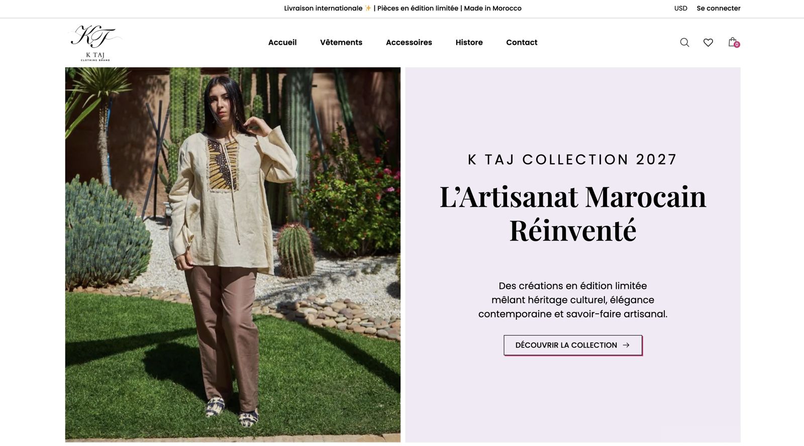 Aperçu du site web Ktajstore réalisé par l'Agence digitale · Casablanca
