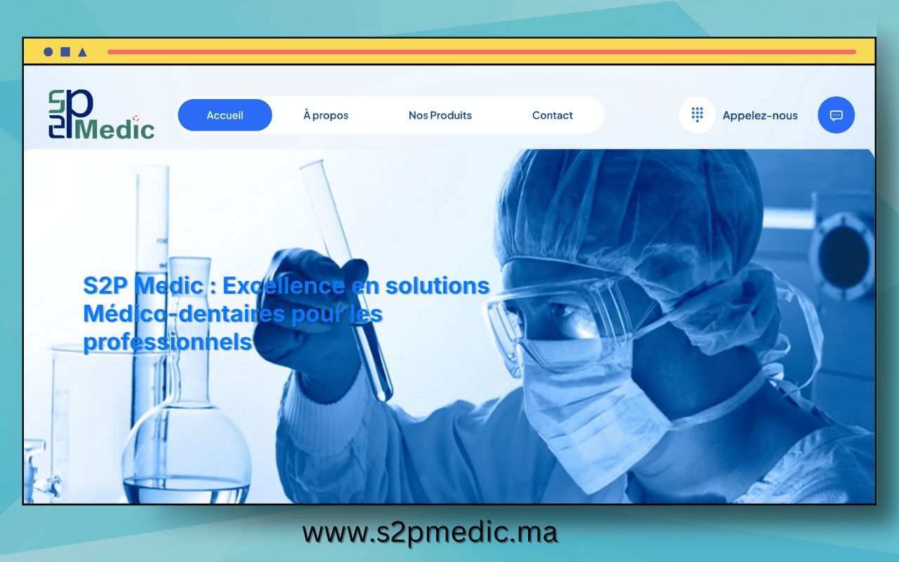 Aperçu du site web S2P Medic réalisé par l'Agence digitale · Casablanca